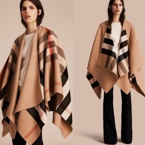 버버리 BURBERRY 클래식 체크 울 리버시블 빅 숄 캐시미어 140cm