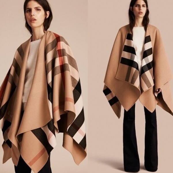 위핑,버버리 BURBERRY 클래식 체크 울 리버시블 빅 숄 캐시미어 140cm