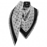 Louis Vuitton 루이비통 Monogram 듀오그램 숄 브와르 브랑 블랙 M79486 140*140cm