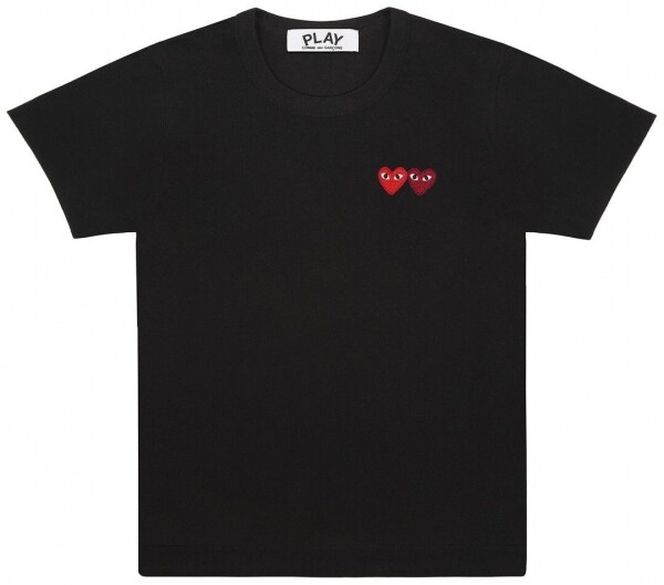 위핑,꼼데가르송 Comme des Garcons Play Tee 레드 엠블럼 티 남성 / 여성 CDG