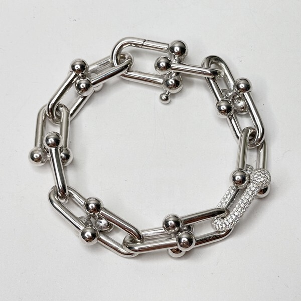 위핑,티파니앤코 Tiffany & Co 티파니앤코 라지 하드웨어 링크 팔찌