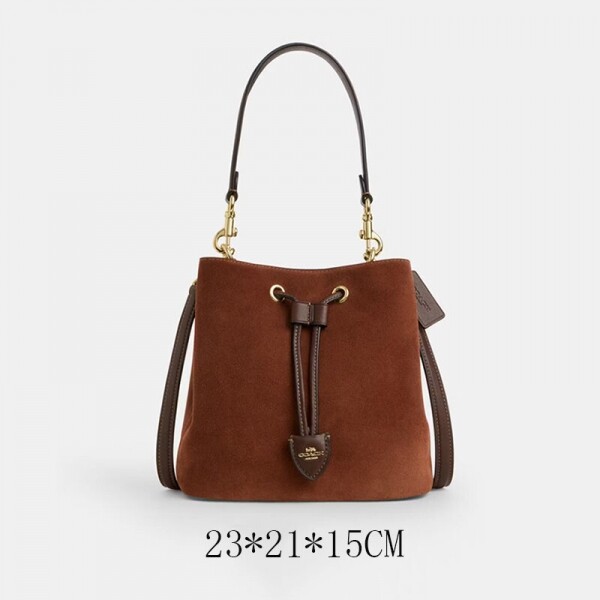위핑,COACH 코치 로완 버킷 크로스바디백 CCC78 스웨이드 빈티지 브라운