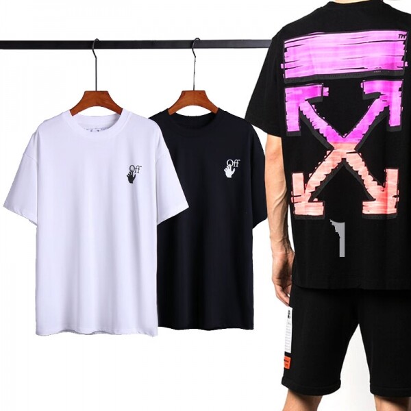 위핑,OFFWHITE 오프화이트 반팔 마커팬 오버핏 OMAA038R21JER0021032 OMAA038R2