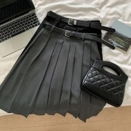 블랙 플리츠 스커트