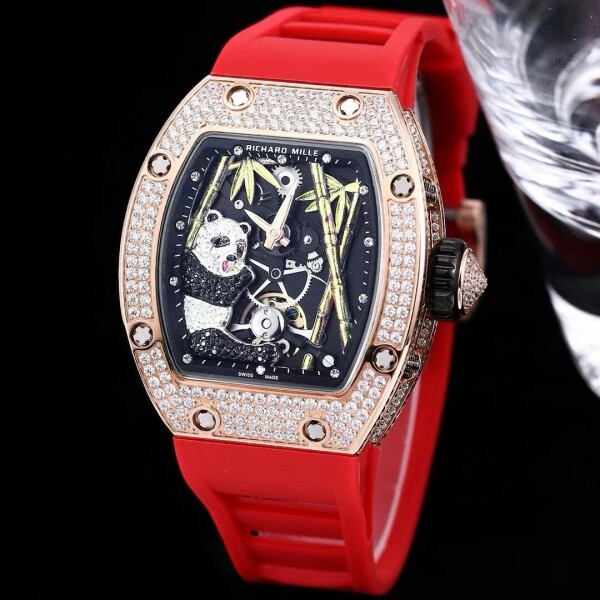 위핑,리차드밀 Richard Mille RM19-02 다이아몬드가 세팅된 남성용 기계식 시계 45mm