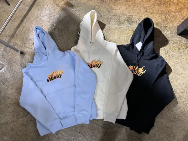 위핑,스투시 FLAMES 후드티 3컬러