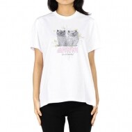 GANNI 가니 BRIGHTWHITE 여성 반팔 티셔츠 T4060 151