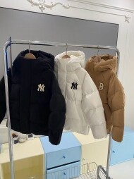 MLB 키즈 패딩 바시티 후드 숏 푸퍼 자켓 뉴욕 양키스