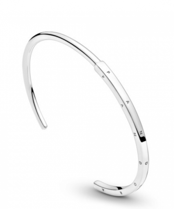 위핑,판도라 실버 시그니처 오픈 뱅글 팔찌
