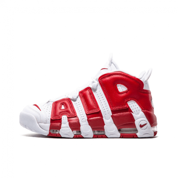 위핑,나이키 NIKE 에어 모어 업템포 흰빨 불스 운동화 414962-100
