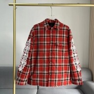 크롬 하츠 Chrome Hearts 트렌디 빈티지 캐주얼 체크 남방 공용