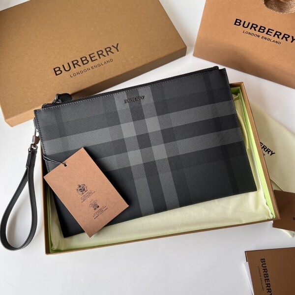 위핑,BURBERRY 버버리 에딘 체크 지퍼 클러치 8064580