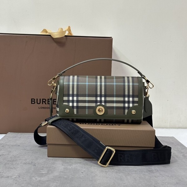 위핑,버버리 BURBERRY 체크 탑 핸들 노트백 80745101