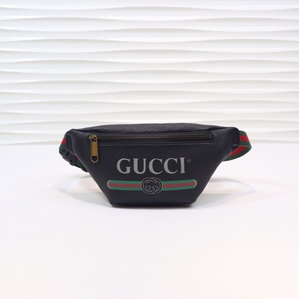 위핑,GUCCI 구찌 스몰 로고 프린트 레더 벨트백 2컬러 527792