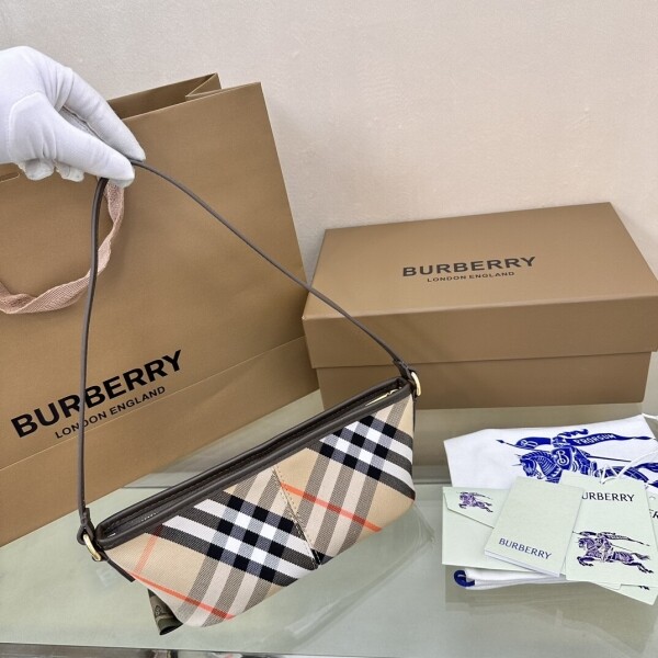 위핑,버버리 체크 미니 바게트 숄더백 80952961