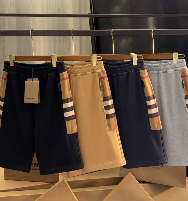 위핑,버버리 바지 데님 Burberry Check Panel Cotton Shorts 4컬러 80575171