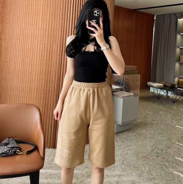 위핑,버버리 레터링 프린트 스트레이트 캐주얼 반바지 3컬러 80727471