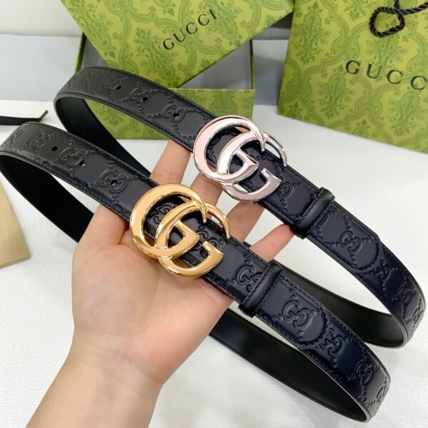 위핑,구찌 GG 로고 버클 2.0CM 3.0CM 레더 벨트 2컬러 805711