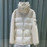 몽클레어 여자 ESCAUT 숏 다운 자켓 화이트 I20931A00042M3308034