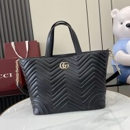 구찌 GG 마몽 미디엄 토트백 블랙 847387