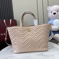 구찌 GG 마몽 미디엄 토트백 살색 847387