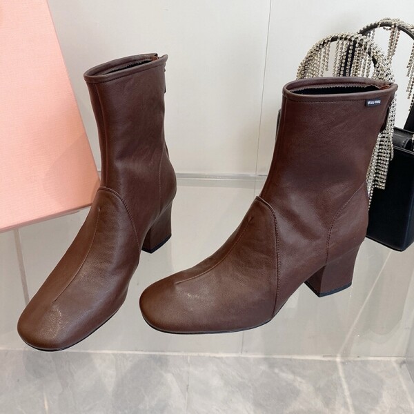 블링크,미우미우 가죽 부츠 6.5CM 와인 5T557E