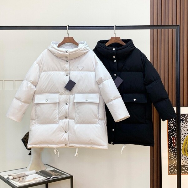 위핑,프라다 여자 다운 점퍼 소프트 캔버스 다운 파카 2컬러 29Y290