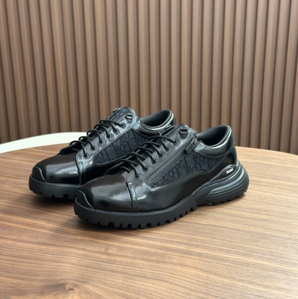 위핑,디올 오블리크 컴뱃 더비 슈즈 올블랙 3DE379ZXF_H969