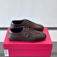 페라가모 구두 레이스업 드라이버 브라운 029848