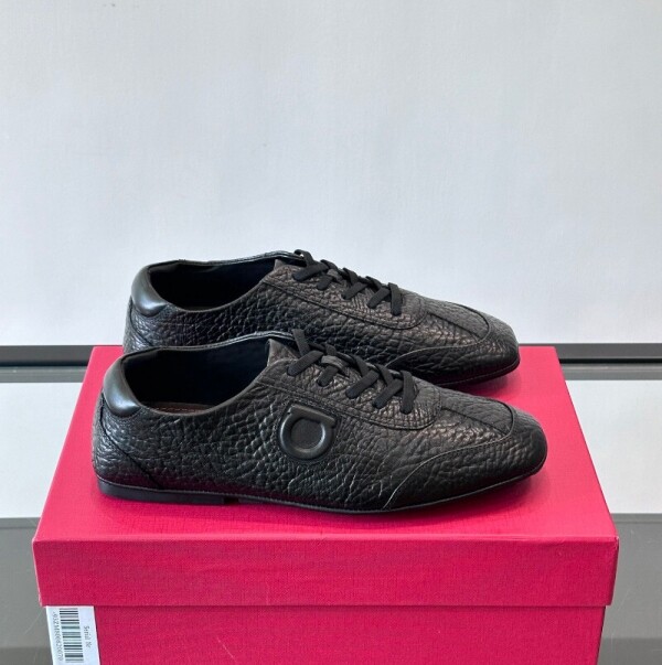 위핑,페라가모 구두 레이스업 드라이버 블랙 029848