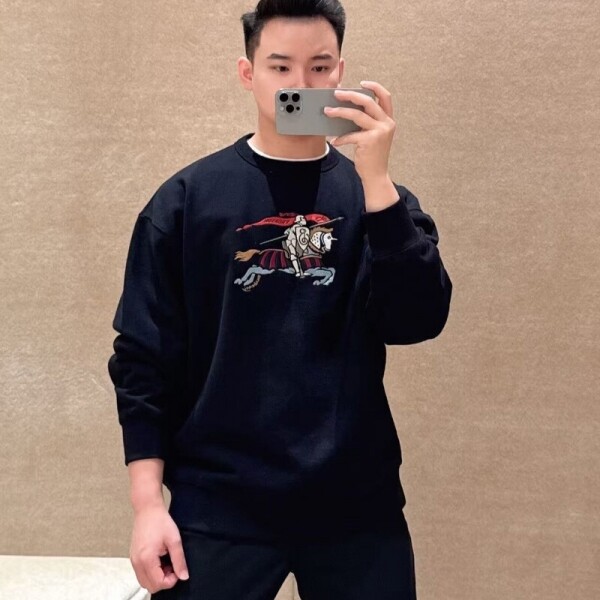위핑,버버리 스웨트셔츠 릴랙스핏 블랙 81171061 F