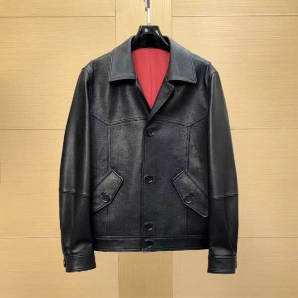 위핑,브루넬로쿠치넬리 그레이너 레더 자켓 251MPMEM2025C101