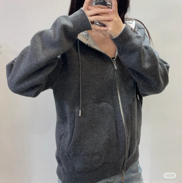 블링크,디올  후드 집업 자켓 트랙 양면 재킷 그레이 113M221AT225  F