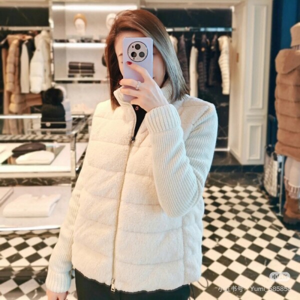 위핑,몽클레어 여성 패딩 울 테디 가디건 아이보리 K10939B00023M1115034   F