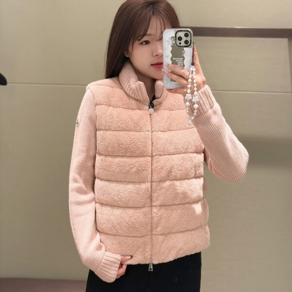 블링크,몽클레어 여성 패딩 울 테디 가디건 핑크 K10939B00023M1115034   F