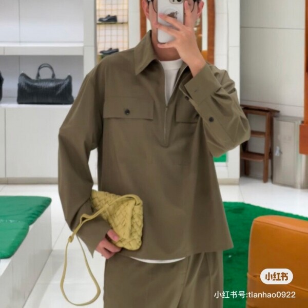 위핑,보테가베네타 남성 셔츠 그린 8 811482V4XP03051  C