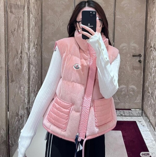 블링크,몽클레어 아르크스 조끼 패딩 핑크  J20931A0000489AL5033  F