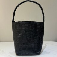 더 로우 미디움 우븐 N/S 토트백 레더 W1744WL60DARKG