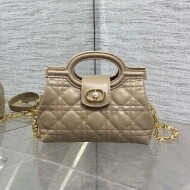 디올  Jolie 탑 핸들 미니 백 베이지 까나쥬 양가죽 S3123UNJB