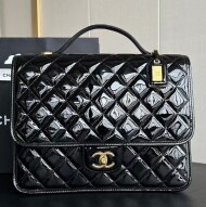 샤넬 페이던트 카프스킨 제니 백팩 라지 블랙 골드 메탈 AS3662