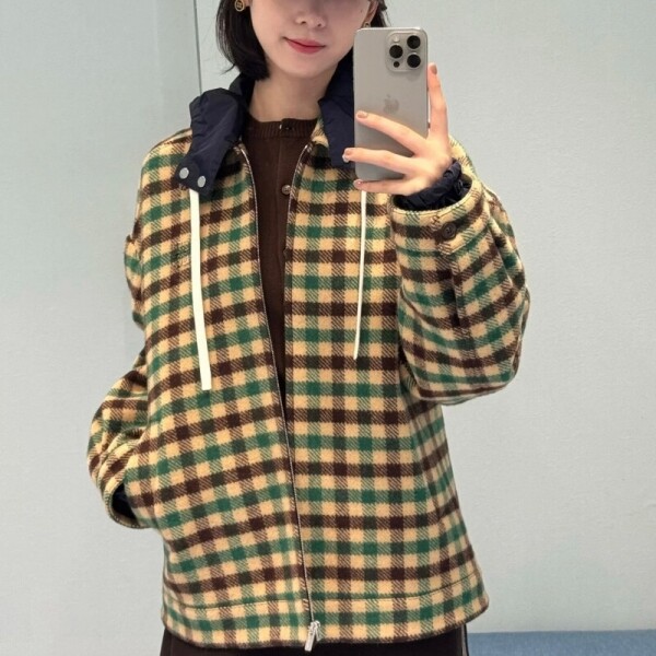 블링크,미우미우 체크 모티프 자켓 멀티컬러 ML1268175X  Y