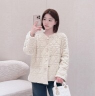 디올 알프스 까나쥬 니트 자켓 화이트 614V06A3400  Y