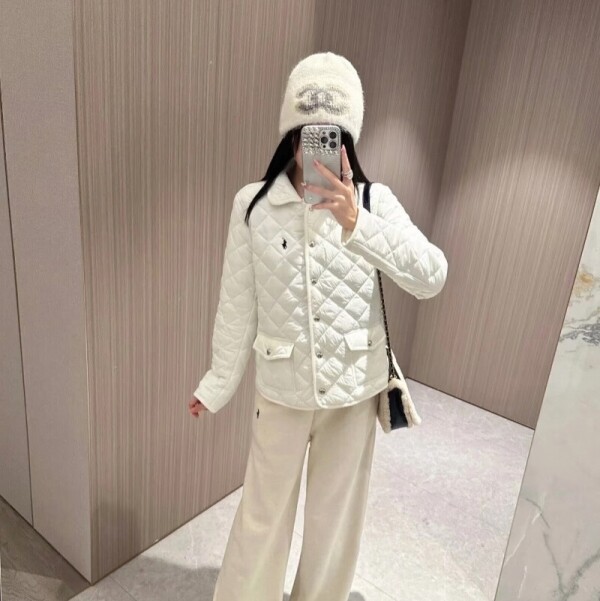 블링크,폴로 랄프로렌 여성 퀼팅 경량 자켓 아이보리  211839410  F