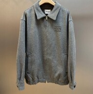 미우미우 자켓 로고 자수 그레이 여성 ML1304   F