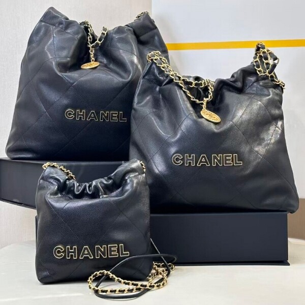 블링크,샤넬 22백 미니 스몰 미듐  캐비어 가죽 투투백 AS3260