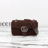 구찌 GG 마몽 스몰 스웨이드 숄더백 837280