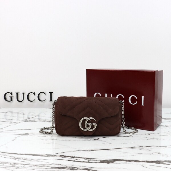 블링크,구찌 GG 마몽 미니 스웨이드 숄더백 841290