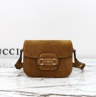 구찌 호스빗 1955 아우라 미니 스웨이드 숄더백 847064