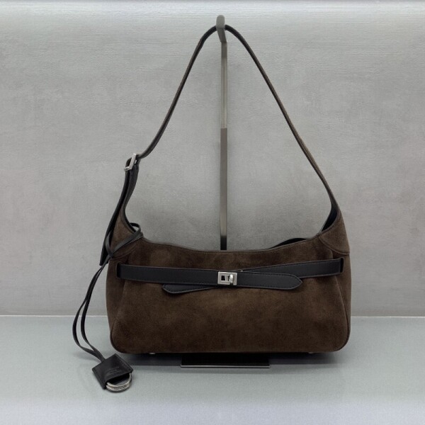 블링크,발렌시아가 여성 벨 에어 숄더백 스몰 브라운 8106802AB4G2308