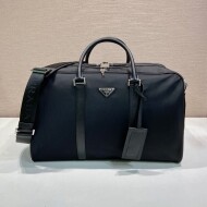 프라다 삼각로고 나일론 사피아노 트래블백 블랙 2VC014